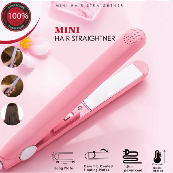 Mini Hair Straightener, Travel Size Portable Mini Hair Flat Iron, Straightener - beautysweetie