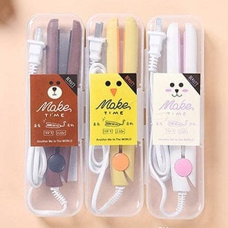 Mini Small Hair Straightener Student Mini Crystal Flat Iron Bangs Straight Hair Curler Fashion Portable Hair Styling Tools - beautysweetie